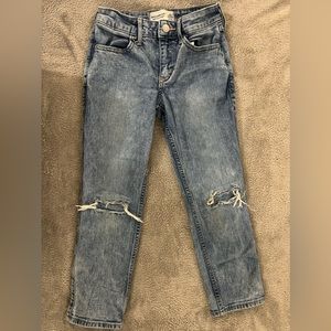 A&F Girls High Rise 90s straight jeans, size 7/8 A&F